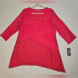 NWT JM COLLECTION CORAL TOP
